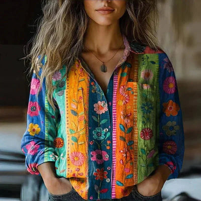 Emma - Vintage Printed Blouse