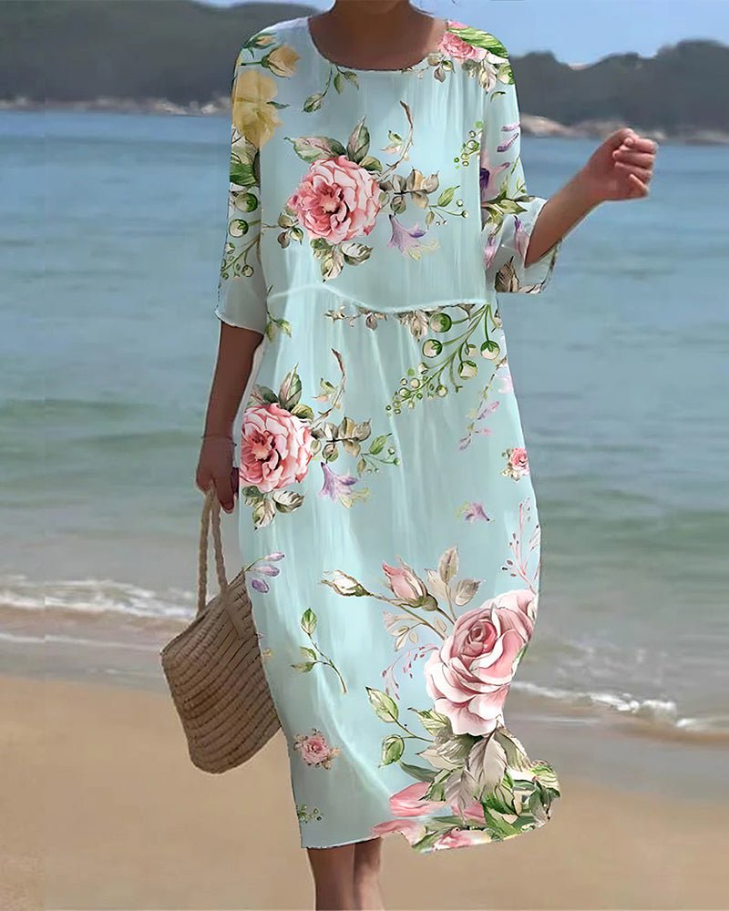 Keely - Sunset Flower Dress