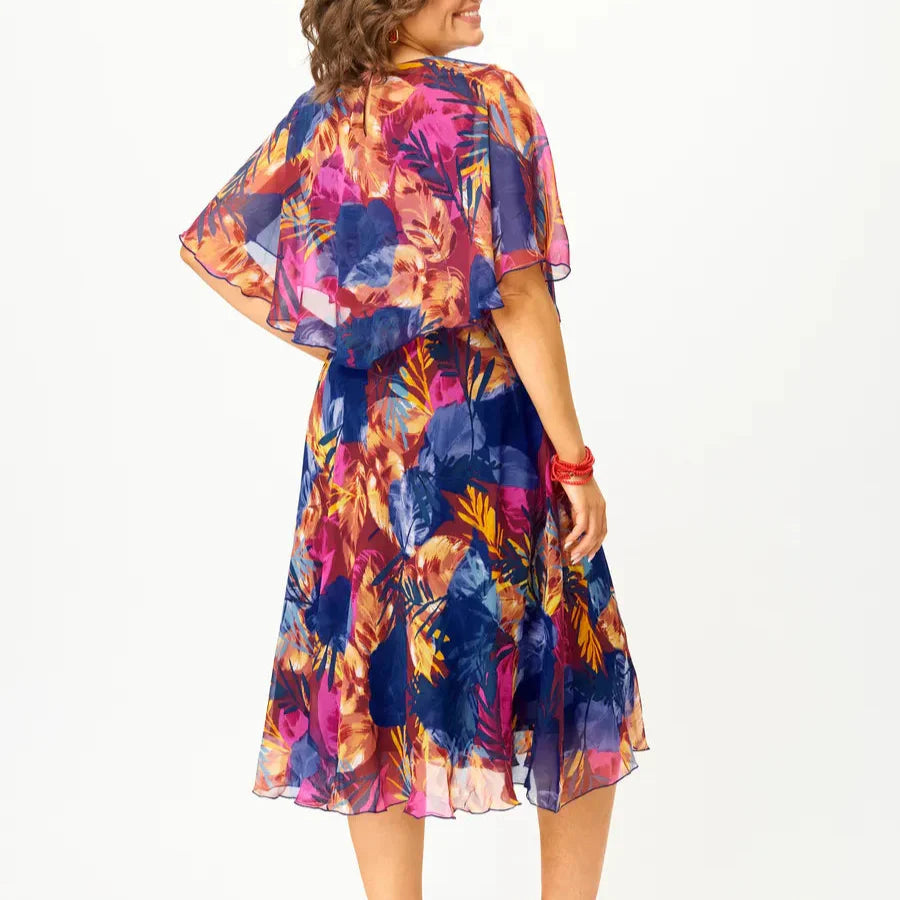 AYALA - COMFORTABLE PLUS SIZE CHIFFON DRESS
