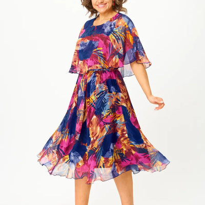 AYALA - COMFORTABLE PLUS SIZE CHIFFON DRESS