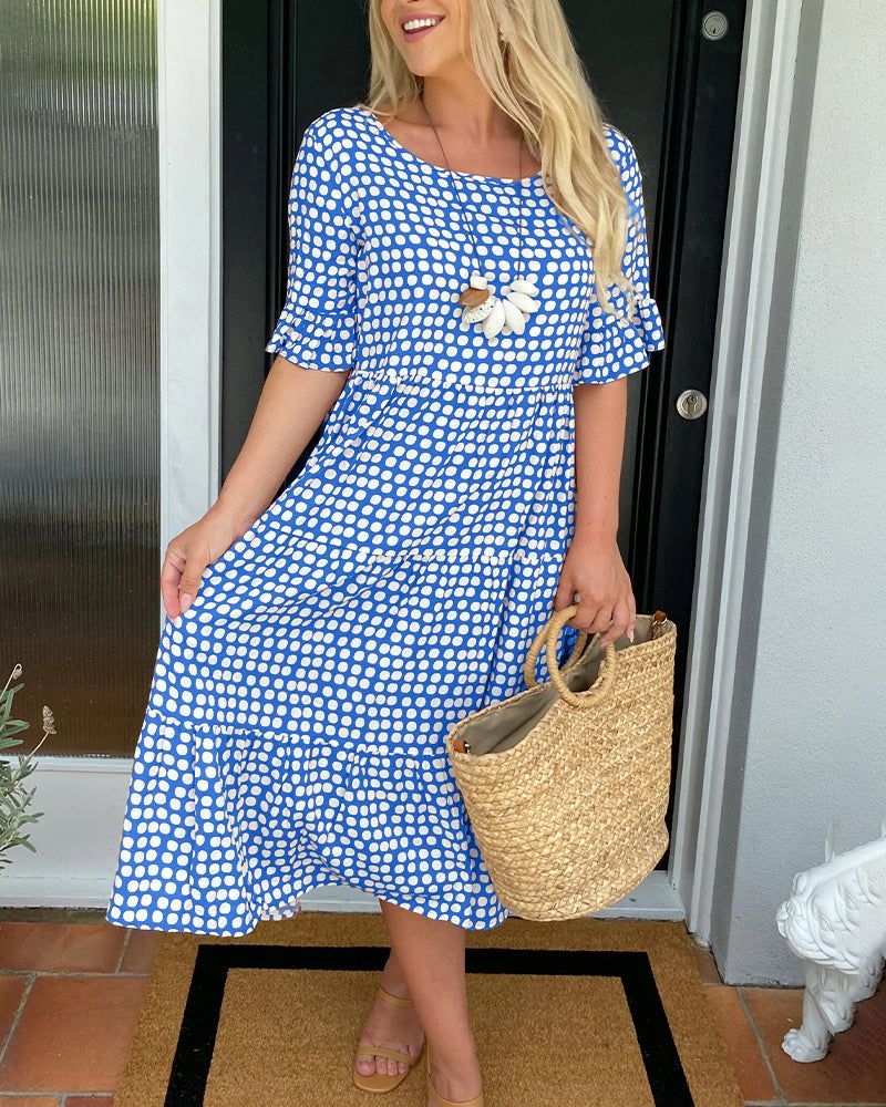 Zora - Sable Short-Sleeve Midi Dress