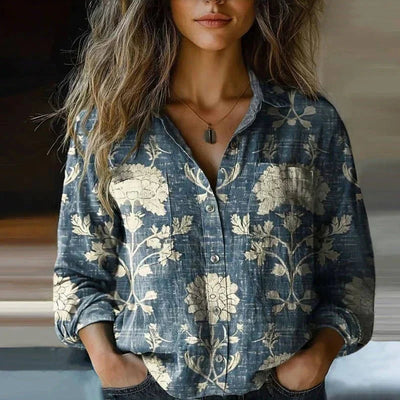 Emma - Vintage Printed Blouse