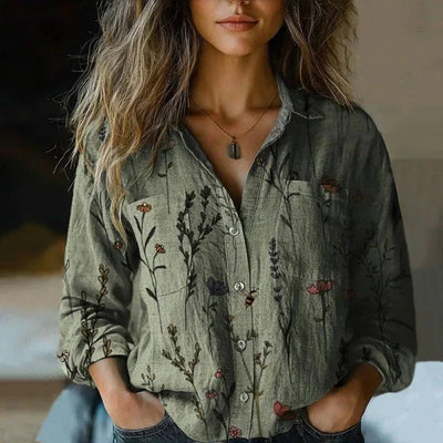 Emma - Vintage Printed Blouse