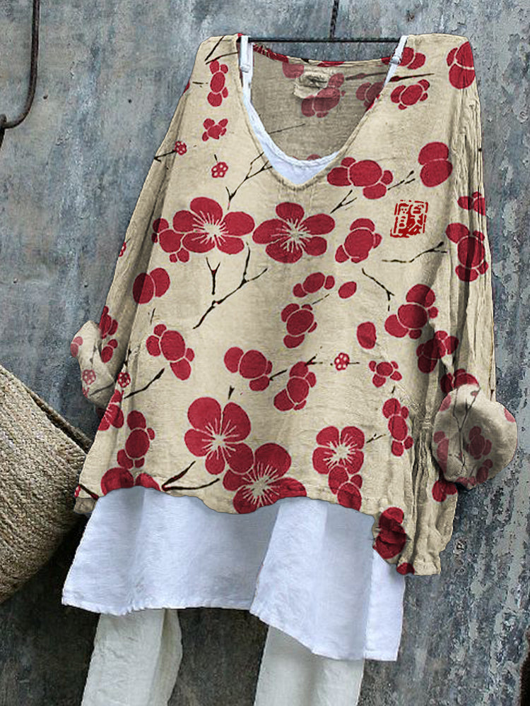 Cherry Blossom - Japanese Art Tunic
