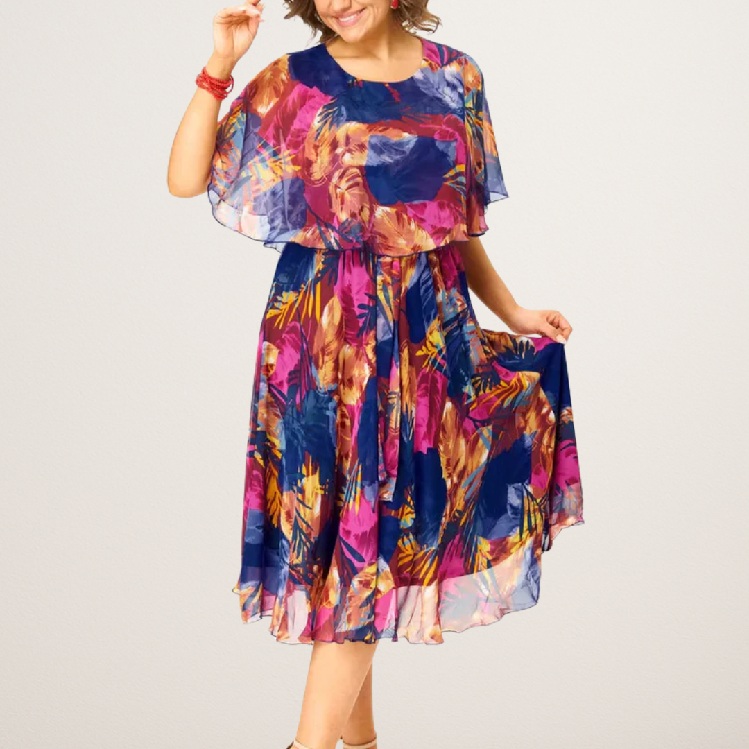 AYALA - COMFORTABLE PLUS SIZE CHIFFON DRESS