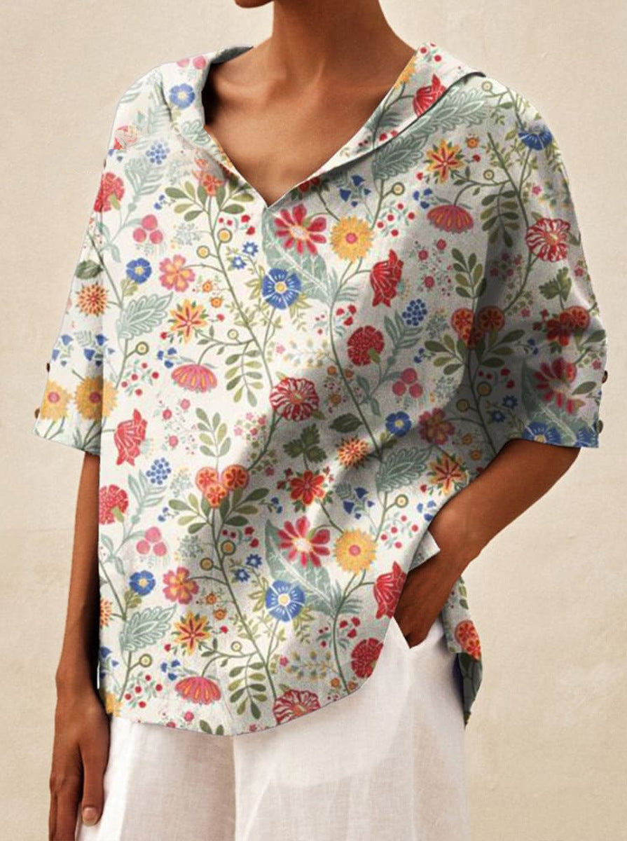 Andrea - Elegant V-neck top