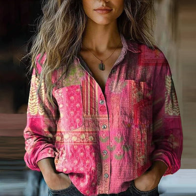 Emma - Vintage Printed Blouse